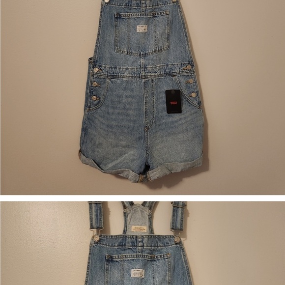 Levis Vintage Women’s Short Overalls Size M - Picture 2 of 2